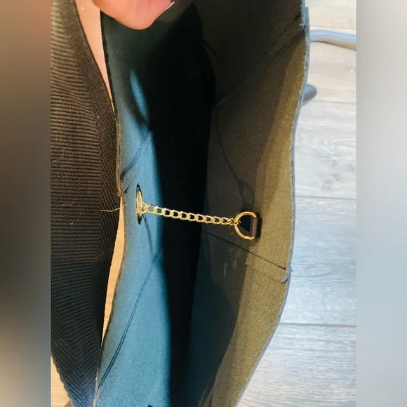 Donna Karan Cashmere Mist Black Gold Chain Hook Tote - Picture 5 of 5